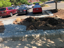 1-foot gravel edging to capture runoff (March/2019)
