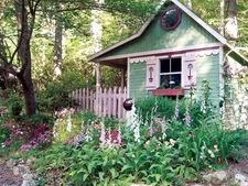 Cottage garden in spring