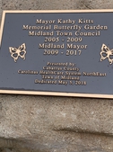 Garden dedication plaque