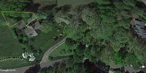 Google Earth image of an aerial view of the property