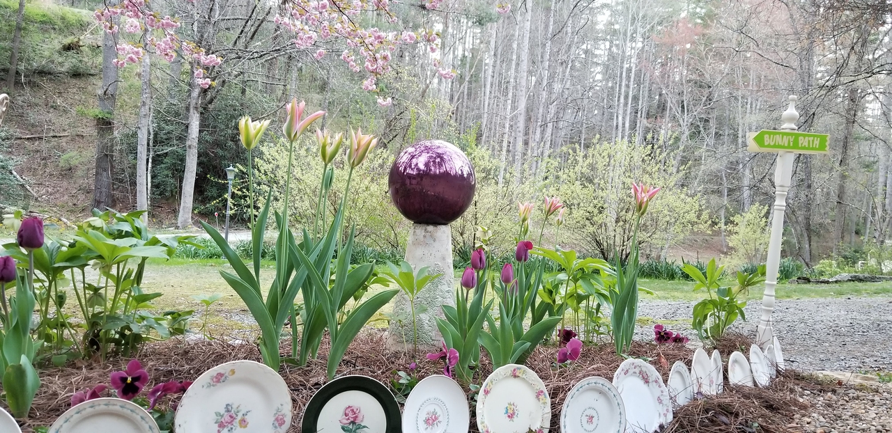 Border Garden, Upcycled in the Spring
