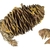 Closeup of a brown serrated cone surface with seed edges